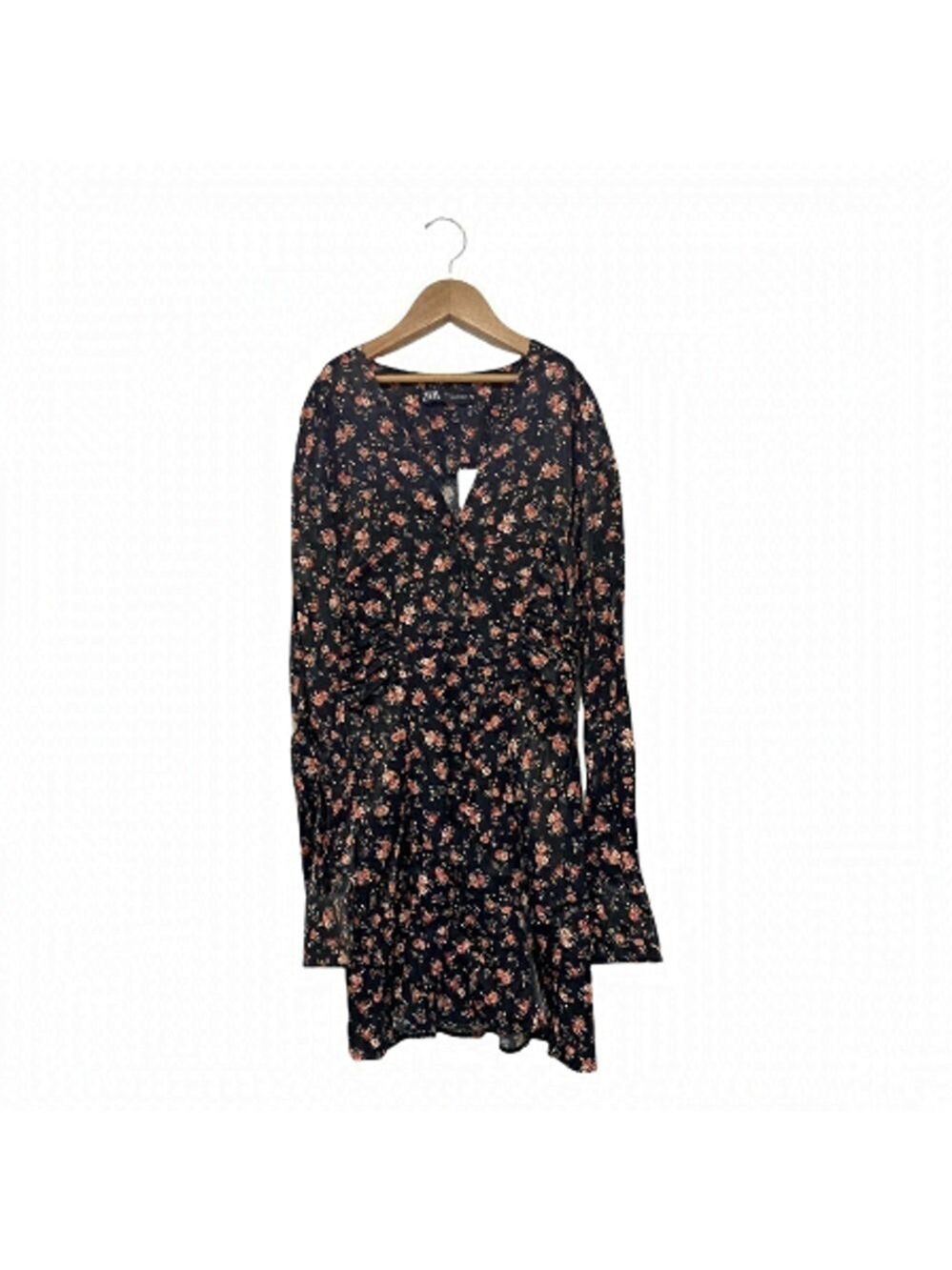 ZARA Micro floral Shirred Dress NWT